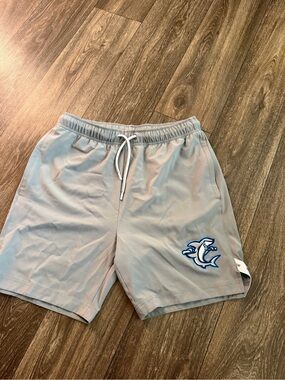 Light Gray Wilmington Sharks Rawlings Shorts